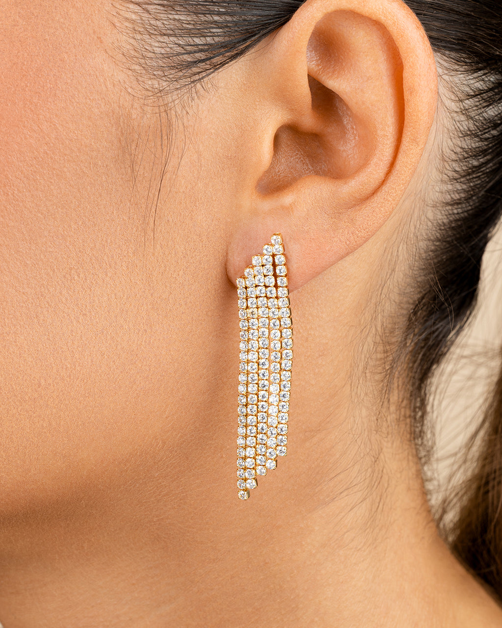 Clara CZ Dangle Stud Earrings