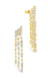 Linda CZ Dangle Stud Earrings - Sterling Forever