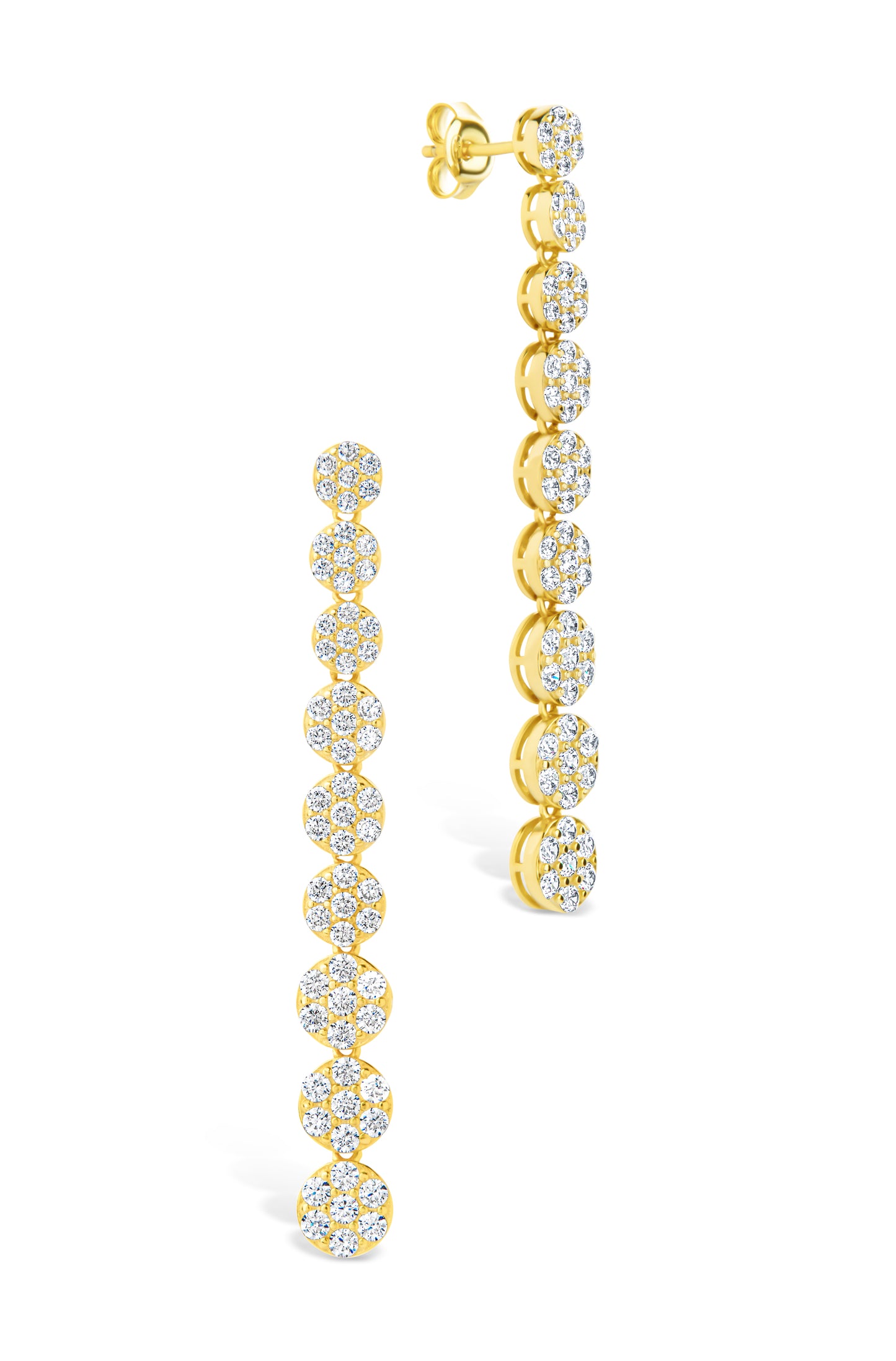 Jessa CZ Circle Drop Stud Earrings