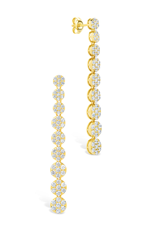 Jessa CZ Circle Drop Stud Earrings