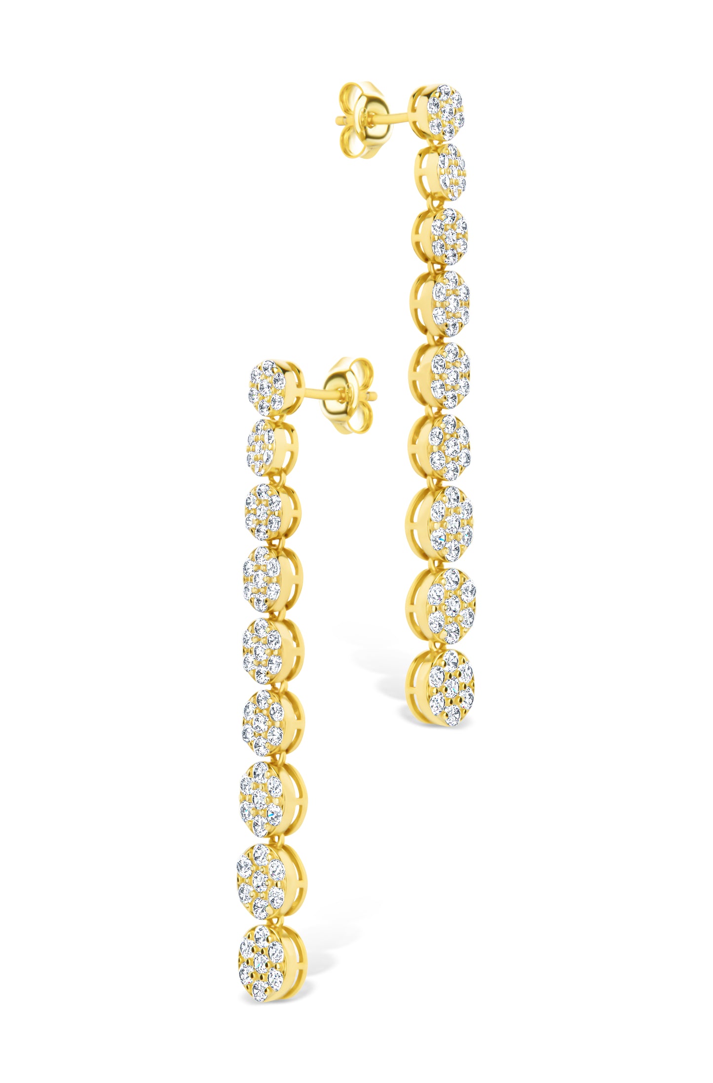 Jessa CZ Circle Drop Stud Earrings