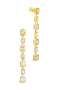 Nancy CZ Drop Stud Earrings - Sterling Forever