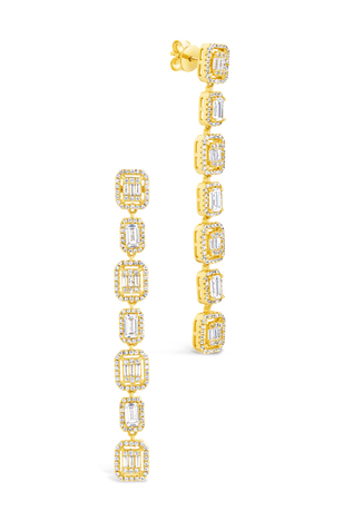 Nancy CZ Drop Stud Earrings
