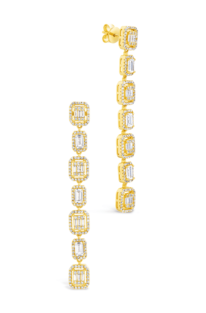Nancy CZ Drop Stud Earrings