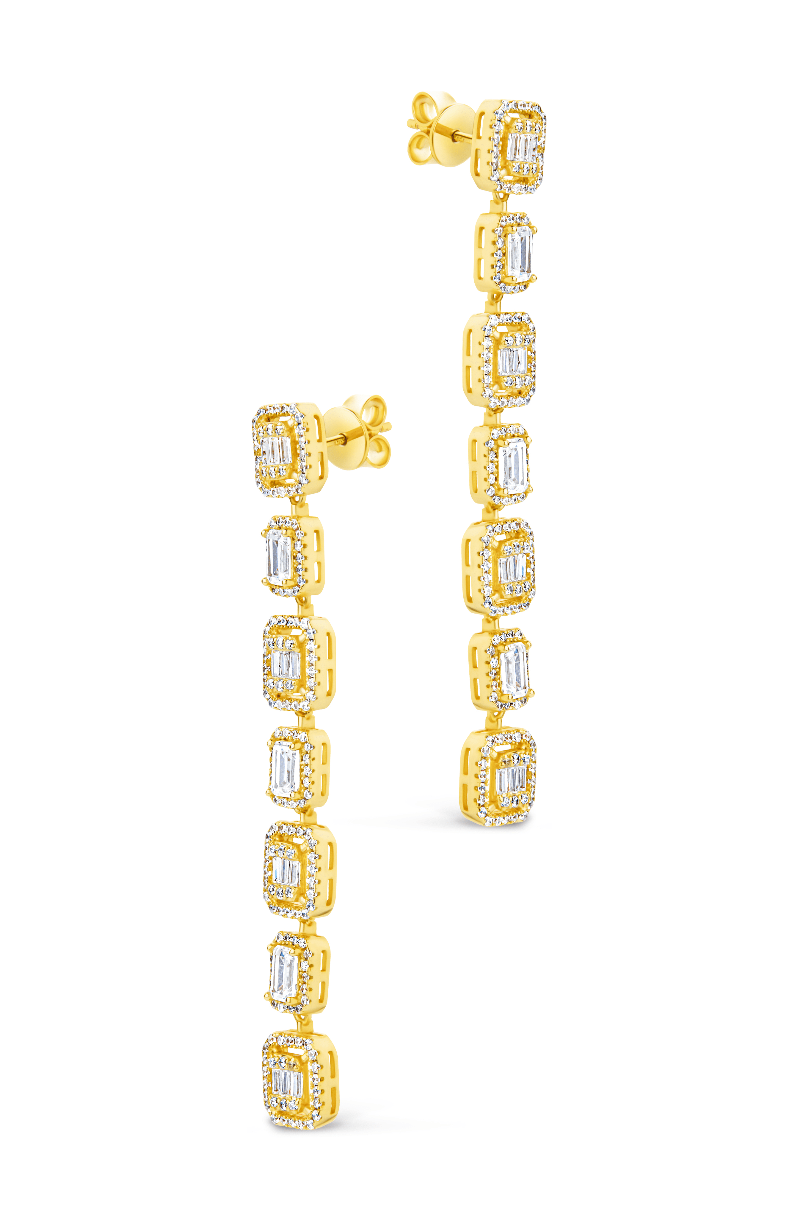 Nancy CZ Drop Stud Earrings - Sterling Forever
