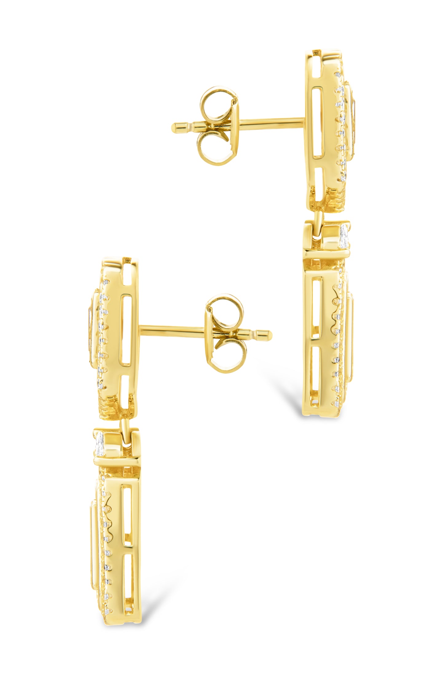 Trina CZ Square Drop Earrings