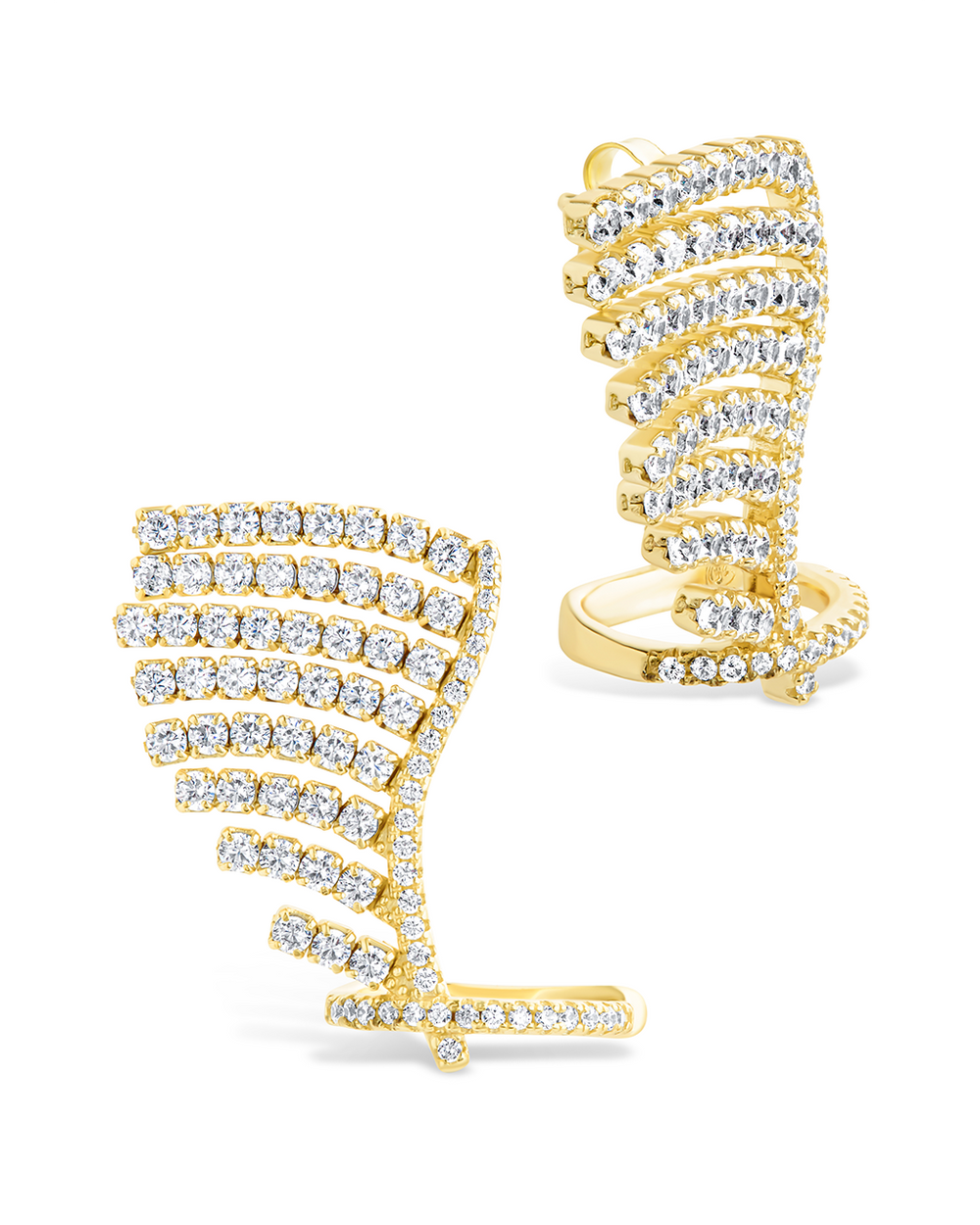 Addison CZ Fan stud Earrings