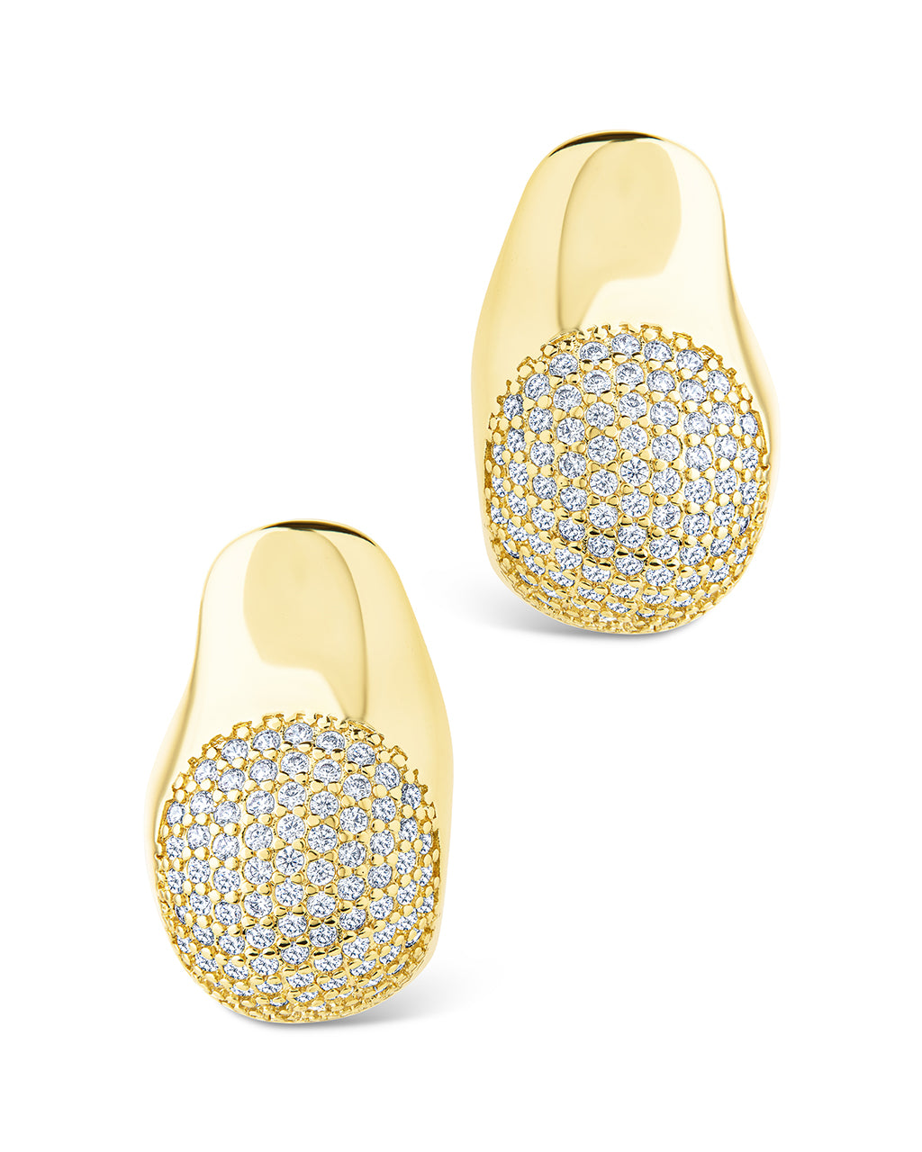 Wesley CZ Statement Huggie Hoop Earrings