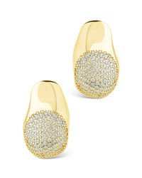 Wesley CZ Statement Huggie Hoop Earrings - Sterling Forever