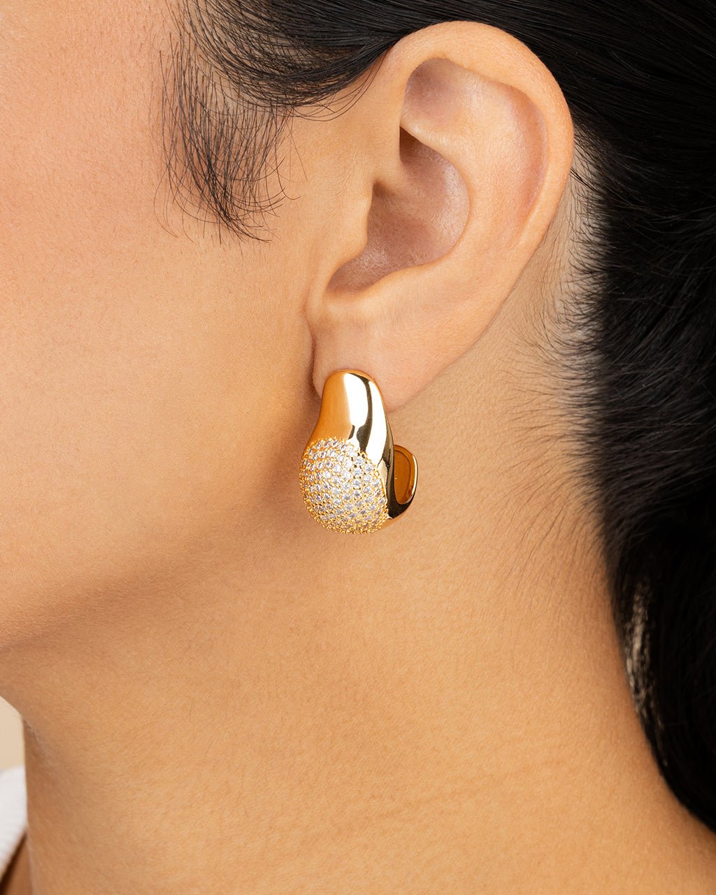 Wesley CZ Statement Huggie Hoop Earrings - Sterling Forever