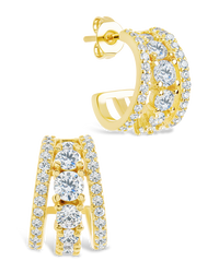 Yasmina CZ Hoop Earrings - Sterling Forever