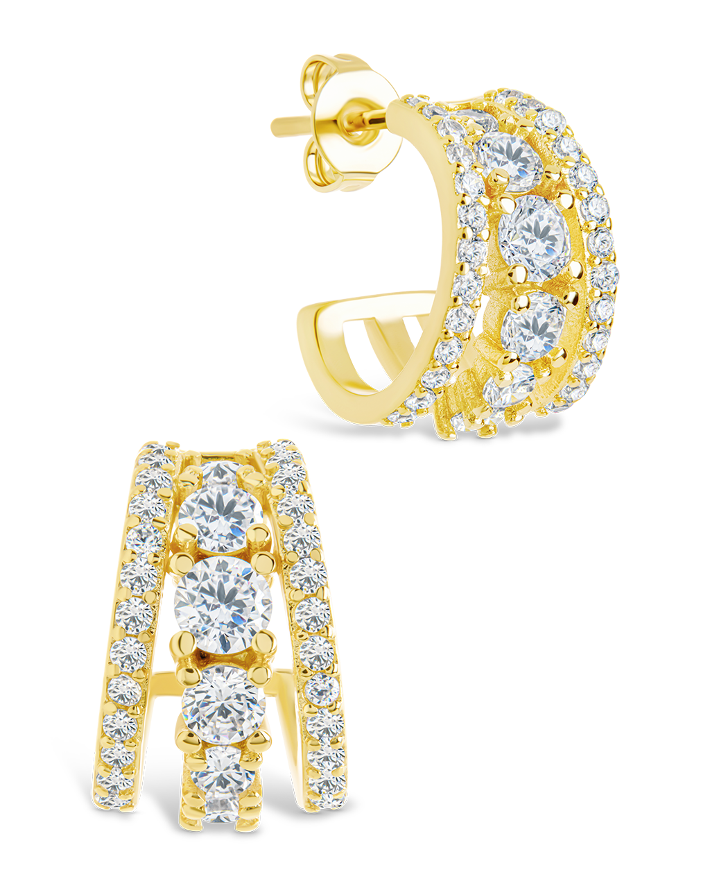 Yasmina CZ Hoop Earrings - Sterling Forever