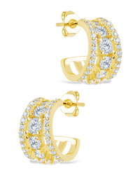 Yasmina CZ Hoop Earrings - Sterling Forever