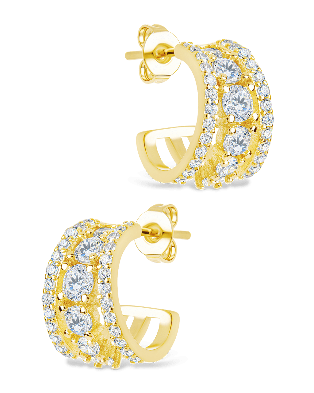 Yasmina CZ Hoop Earrings - Sterling Forever