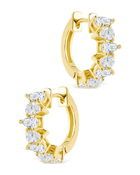Carina Pear Cut CZ Hoops - Sterling Forever