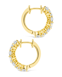 Carina Pear Cut CZ Hoops - Sterling Forever