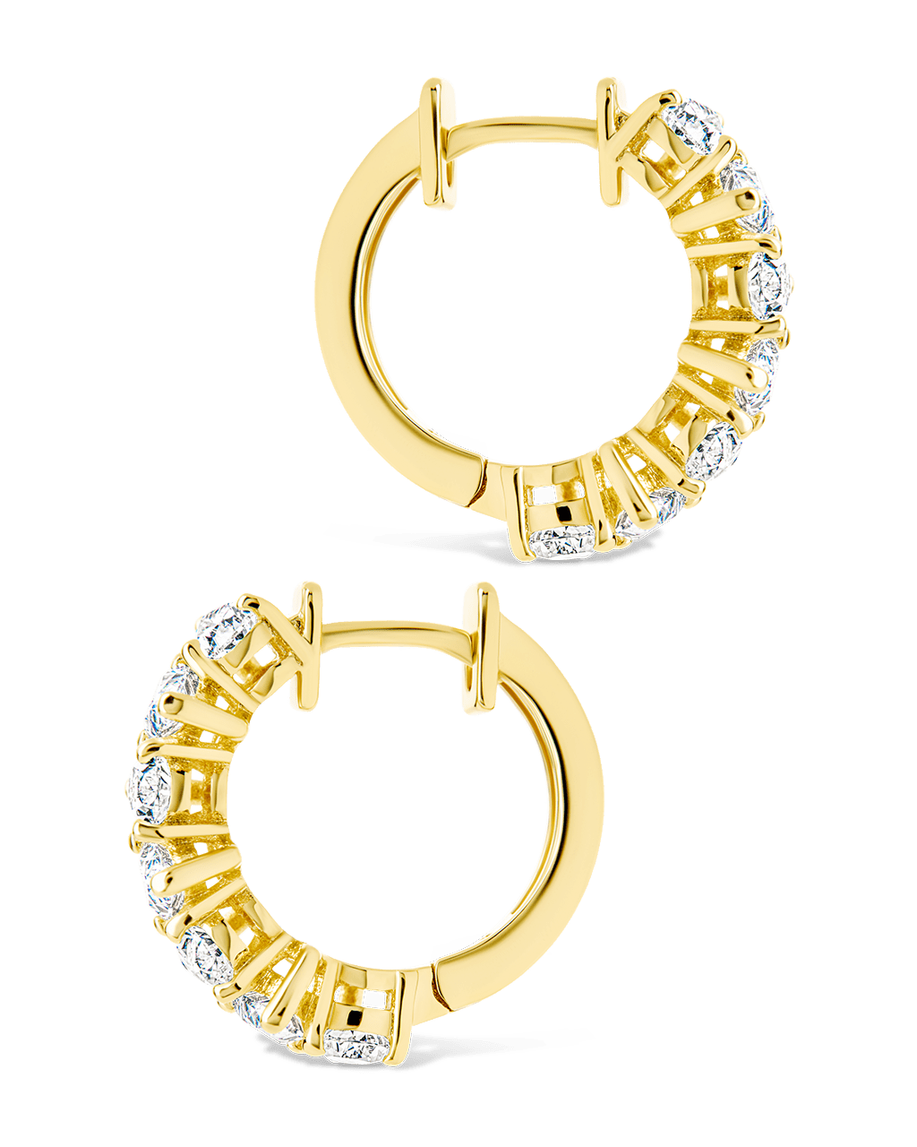 Carina Pear Cut CZ Hoops - Sterling Forever