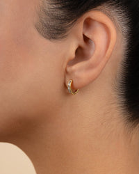 Anwen Emerald Cut CZ Hoops - Sterling Forever