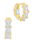Cosima Baguette CZ Hoops - Sterling Forever