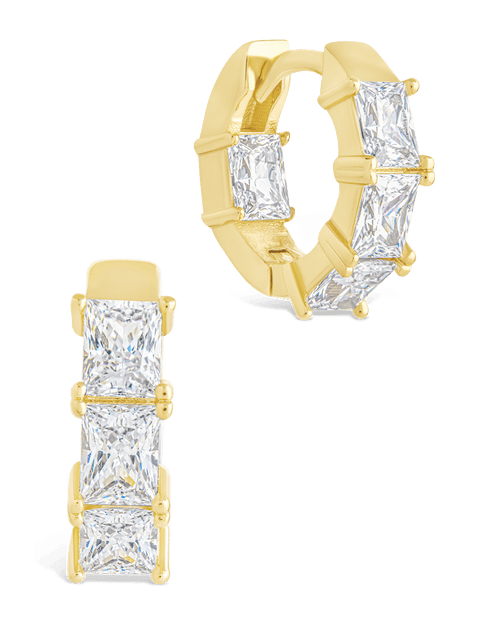 Cosima Baguette CZ Hoops - Sterling Forever
