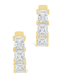 Cosima Baguette CZ Hoops - Sterling Forever