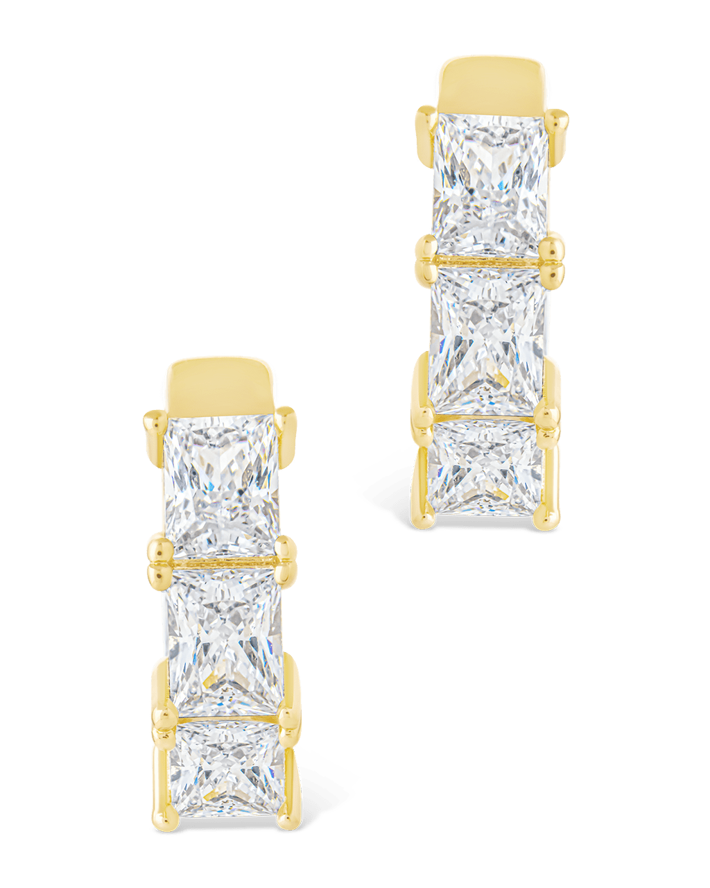 Cosima Baguette CZ Hoops - Sterling Forever