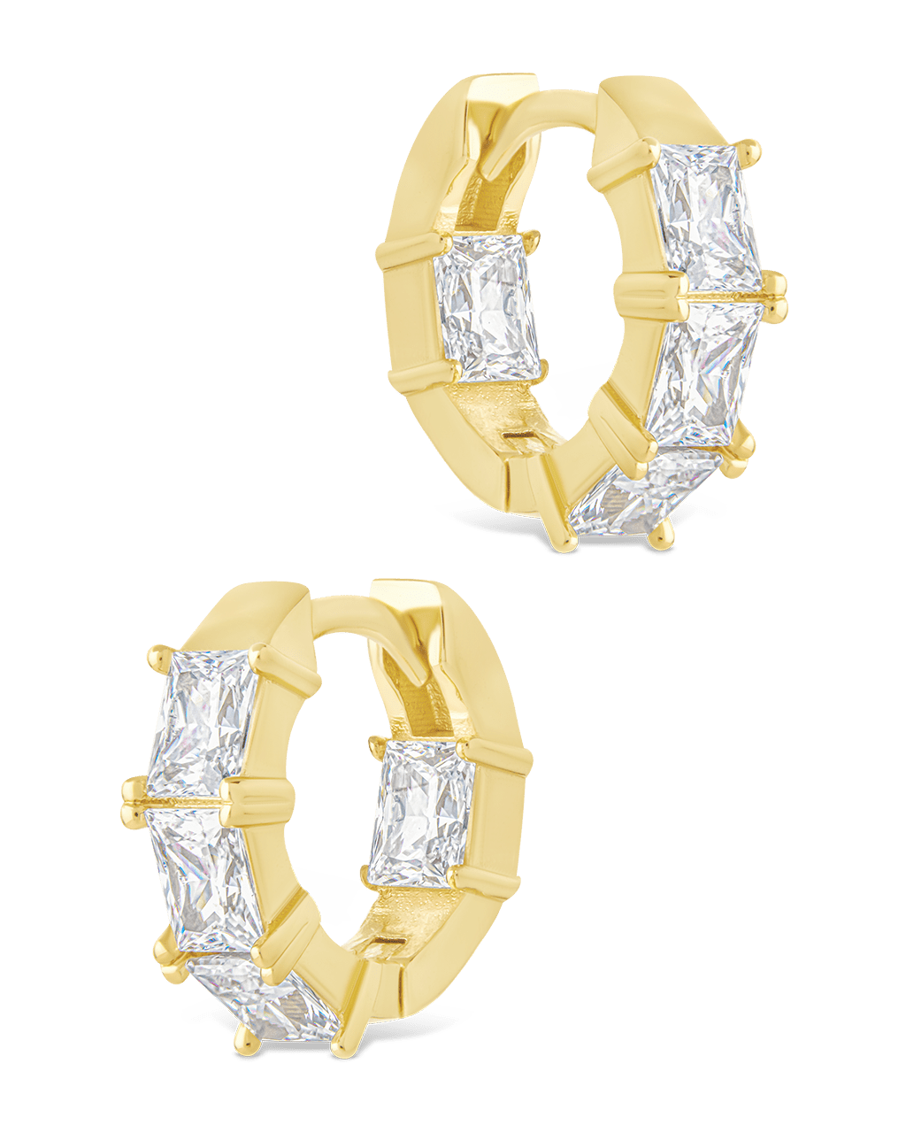 Cosima Baguette CZ Hoops - Sterling Forever