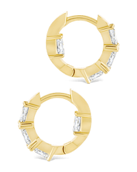 Cosima Baguette CZ Hoops - Sterling Forever