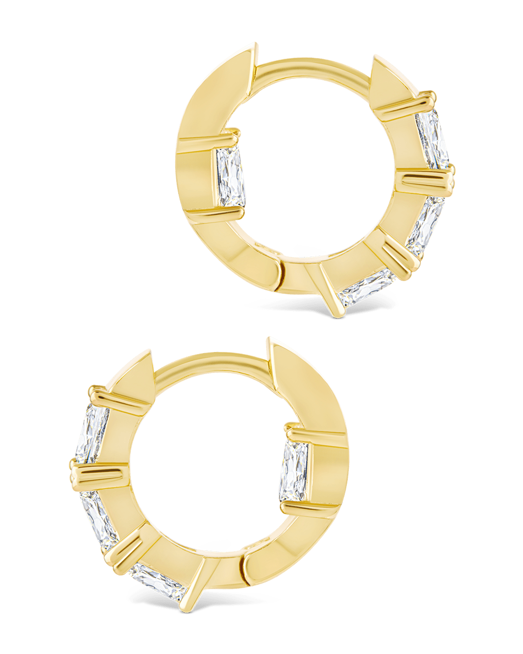Cosima Baguette CZ Hoops - Sterling Forever