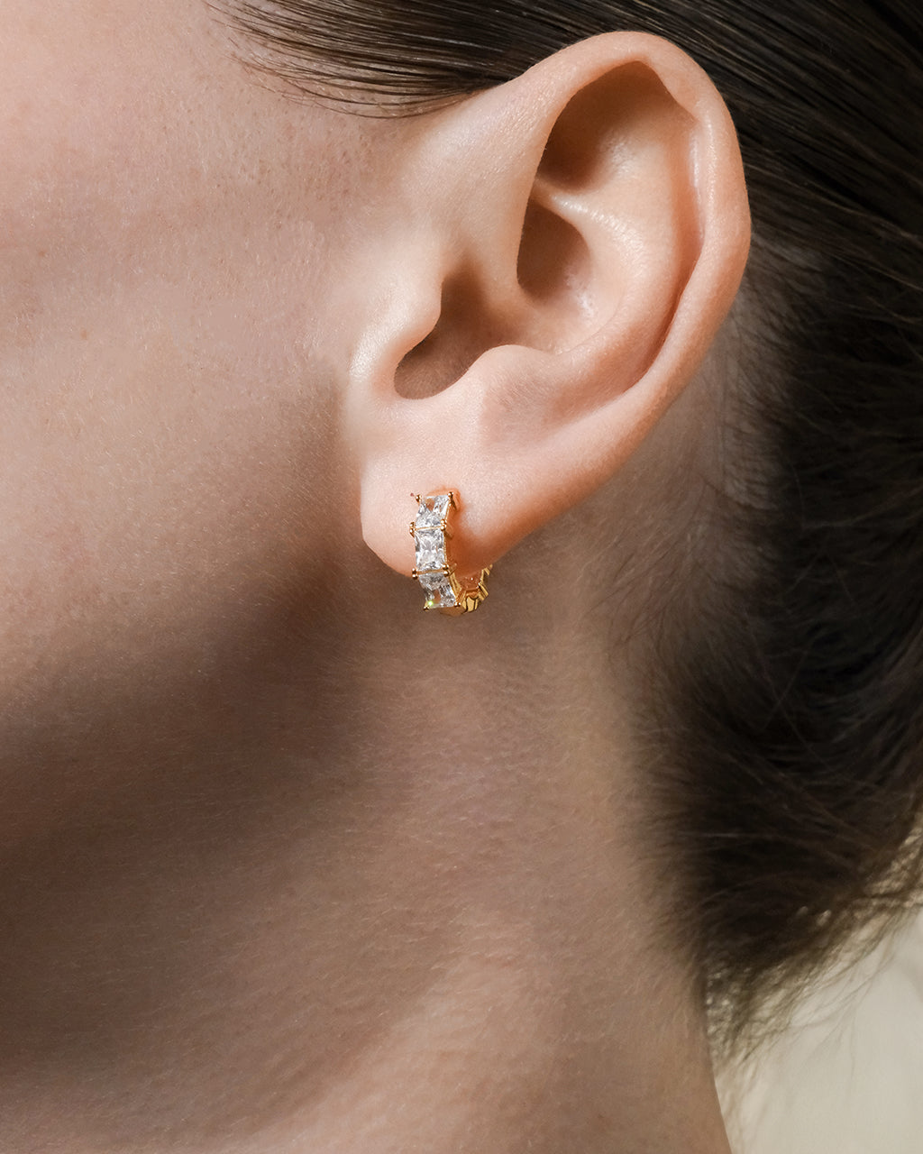 Cosima Baguette CZ Hoops