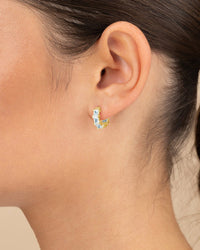 Cosima Baguette CZ Hoops - Sterling Forever