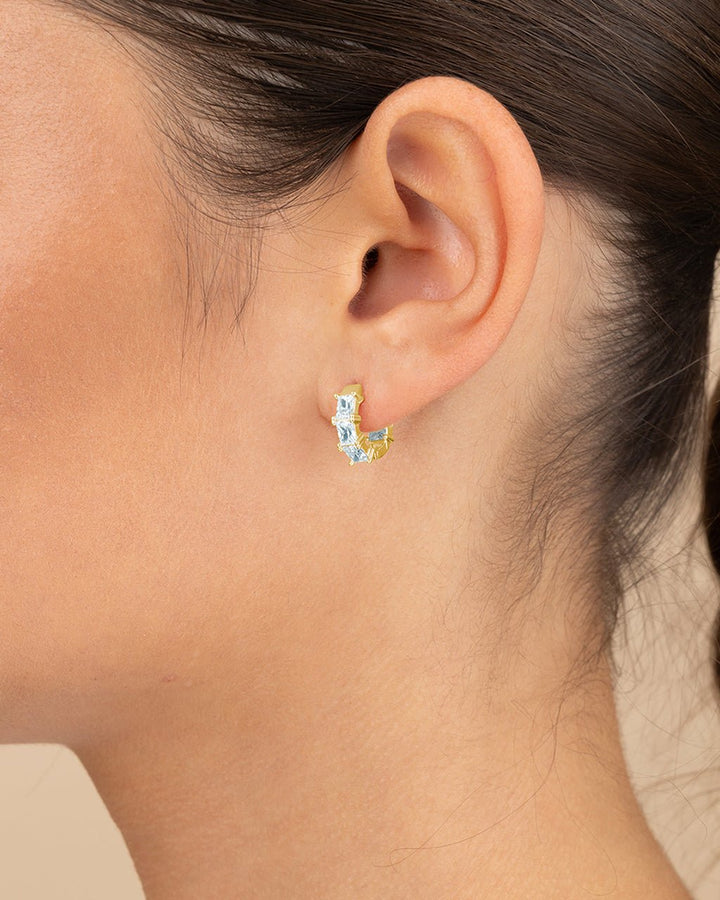 Cosima Baguette CZ Hoops