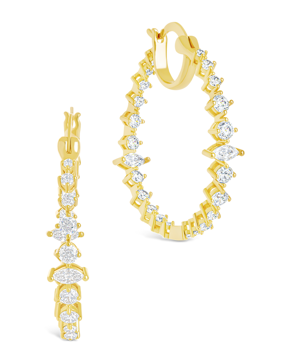 Aaliyah CZ Hoop Earrings