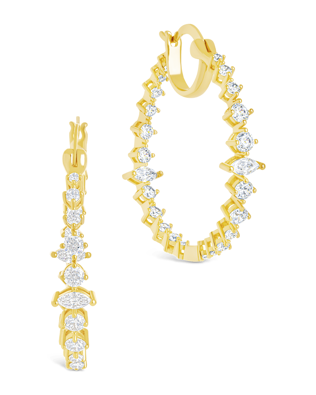 Aaliyah CZ Hoop Earrings - Sterling Forever