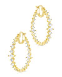 Aaliyah CZ Hoop Earrings - Sterling Forever
