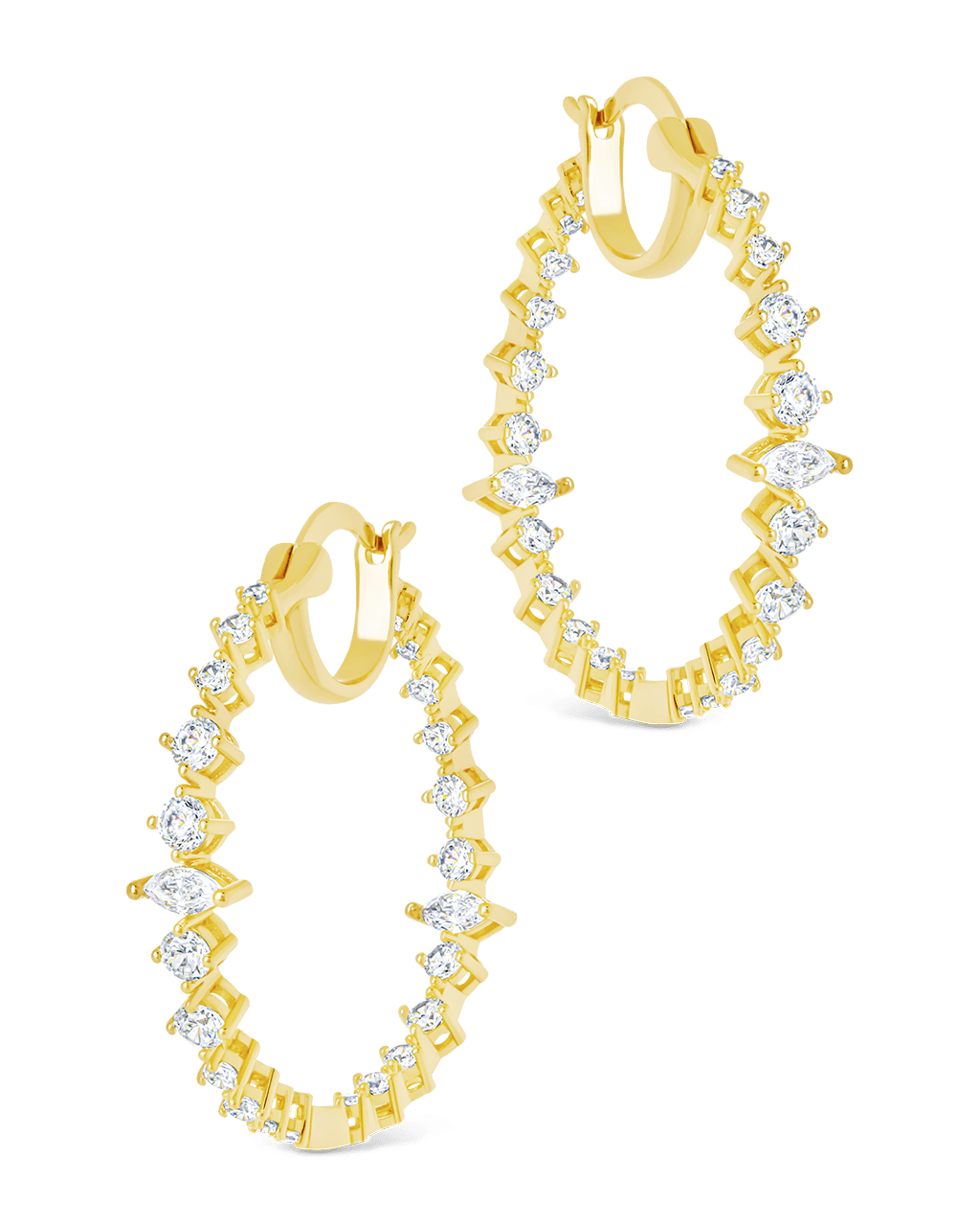 Aaliyah CZ Hoop Earrings - Sterling Forever