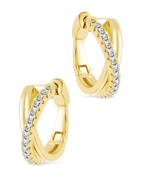 Juliana CZ Hoop Earrings - Sterling Forever