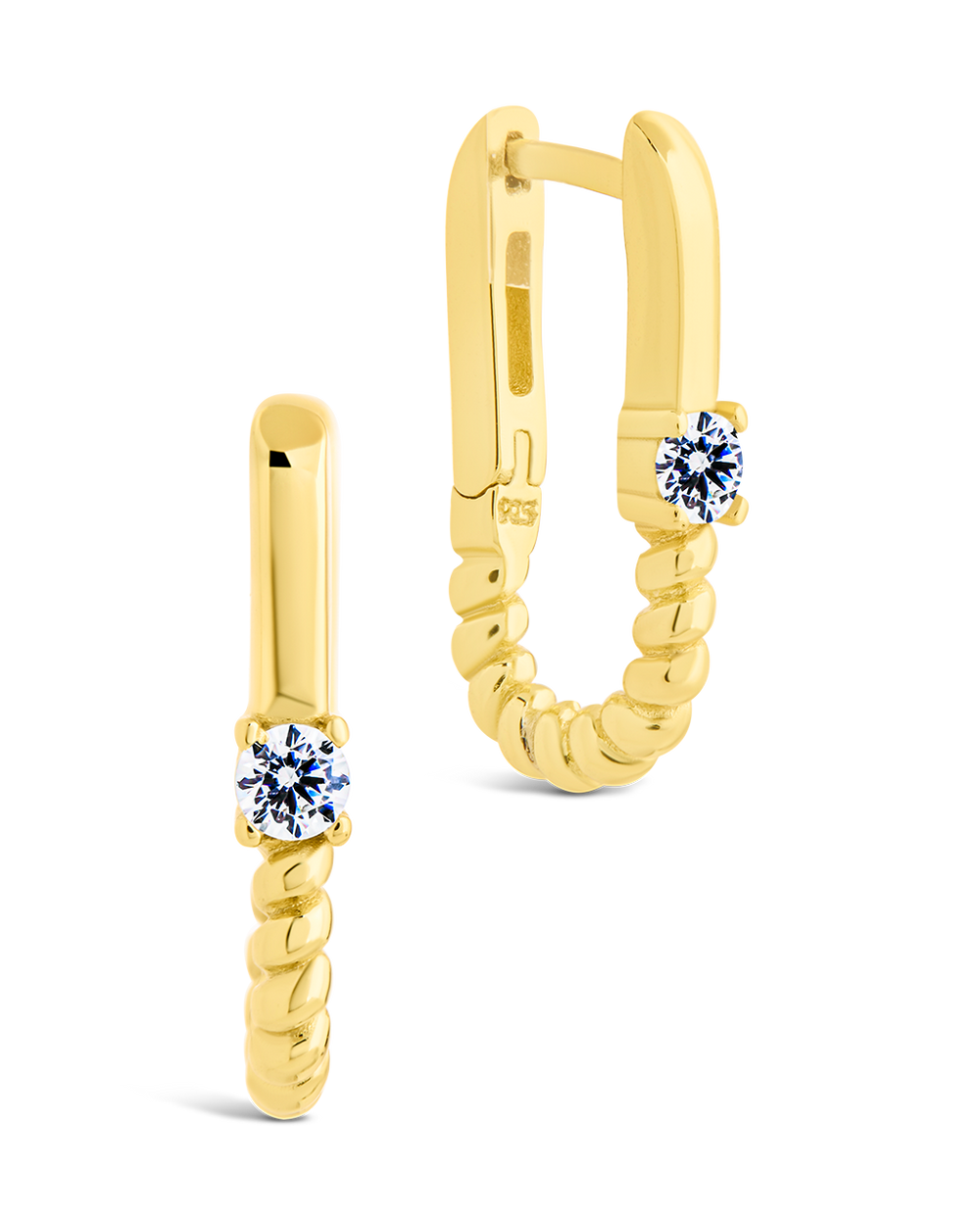 Anna Textured Oval Hoop Earrings