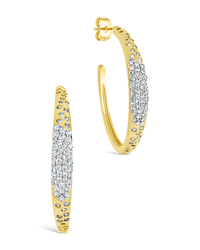 Cherise Pave CZ Hoop Earring - Sterling Forever