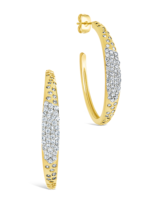 Cherise Pave CZ Hoop Earring