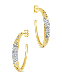Cherise Pave CZ Hoop Earring - Sterling Forever
