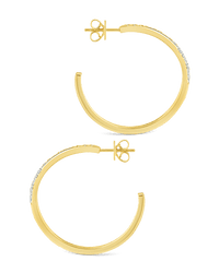 Cherise Pave CZ Hoop Earring - Sterling Forever