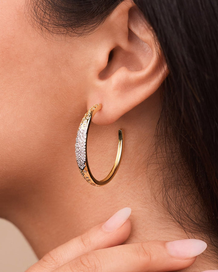 Cherise Pave CZ Hoop Earring