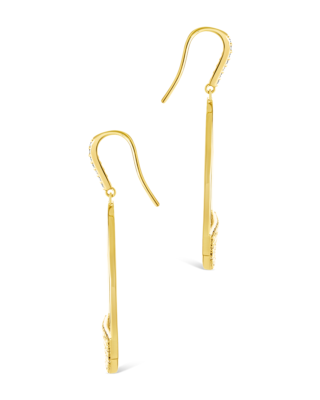 Harriet CZ Half Circle Dangle Earrings