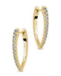 Kenia CZ V Drop Hoops
