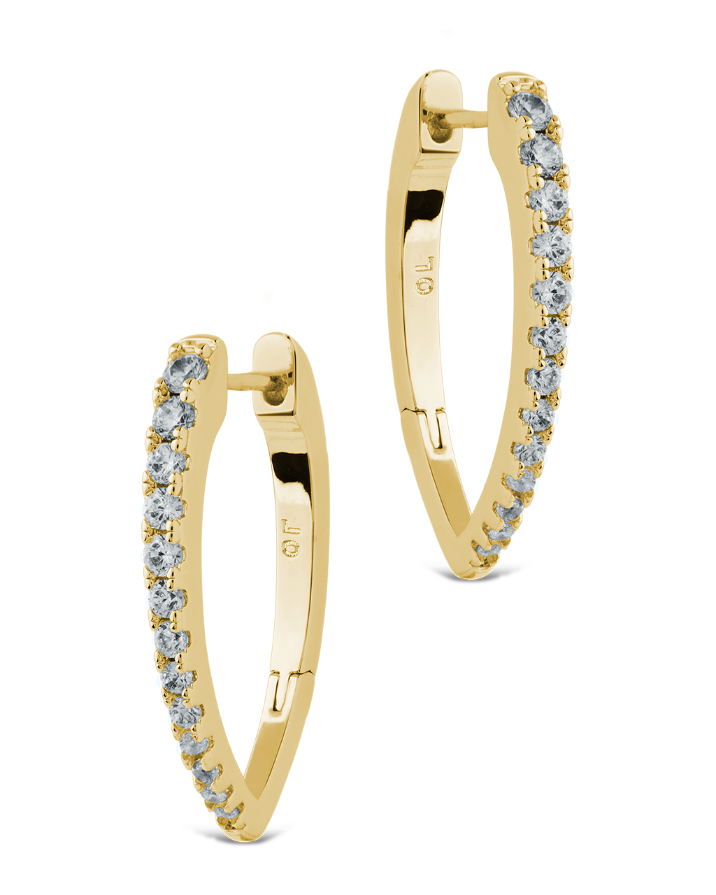 Kenia CZ V Drop Hoops
