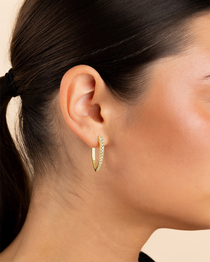 Kenia CZ V Drop Hoops