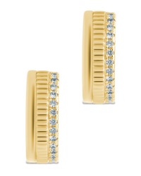 Anika CZ Textured Hoops