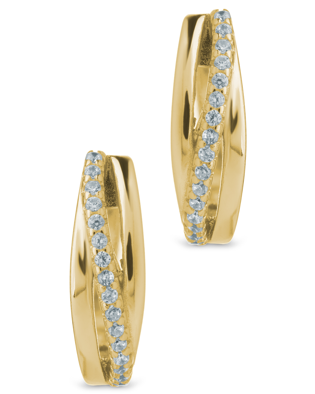 Benedetta Twisted Pave Hoops