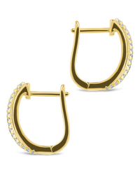 Benedetta Twisted Pave Hoops